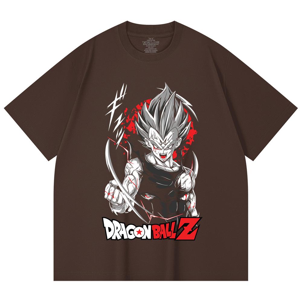230 Gsm 100% Cotton Dragon Ball V60 Majin Vegeta Print Unisex Heavy Cotton T Shirt