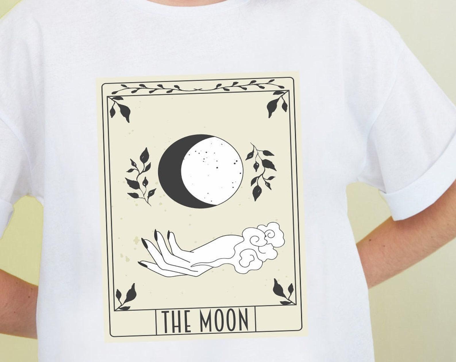 Moon Shirt, Boho T-Shirt, Bohemian T-Shirt, Bohemian, Gypsy Shirt, Witchy Tarot Celestial Shirt, Boho Clothes, Mystical Graphic Tee, Gift XL