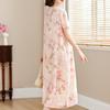 Letní elegantní šaty pro ženy plus size ležérní s krátkým rukávem dlouhé šaty letní vintage oblečení