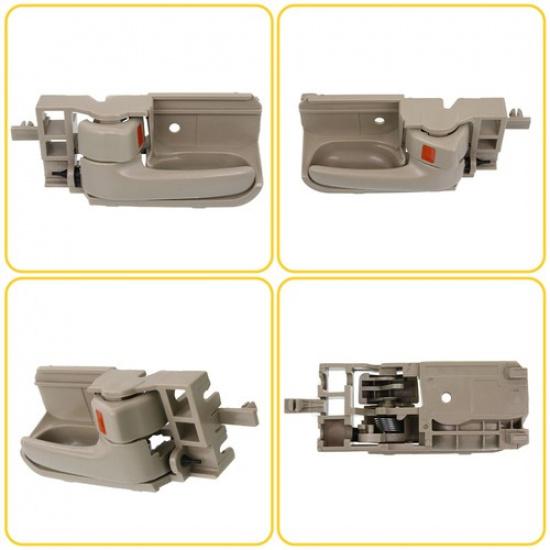 Door Handle Set For 2003-2008 Toyota Corolla Plastic Beige 2-Pcs