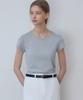 OURHOPE Logo Silky Slim Fit T-Shirt - Melange Grey