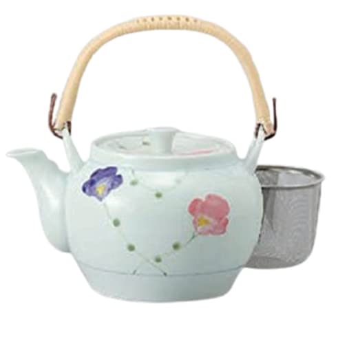 

Ale-net Arita Ware Ribbon with Basket Mesh, No. 8 Earthenware Teapot, Ceramic Teapot