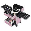 44.09lbs Rolling Nail Case Wheeled Manicure Storage Case Polish Organizer  Professional Makeup Trolley for Cosmetologist Stylist