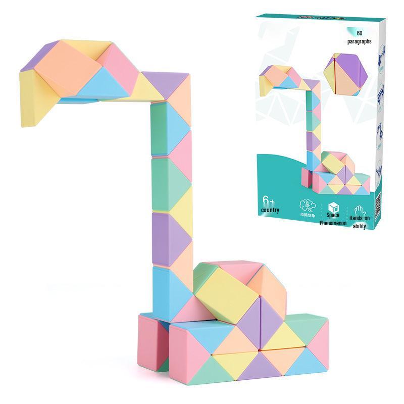 Macaron Magic Cube Set: 24, 36, 48, 60, 72 Sections - Children's Educational Toy Ruler