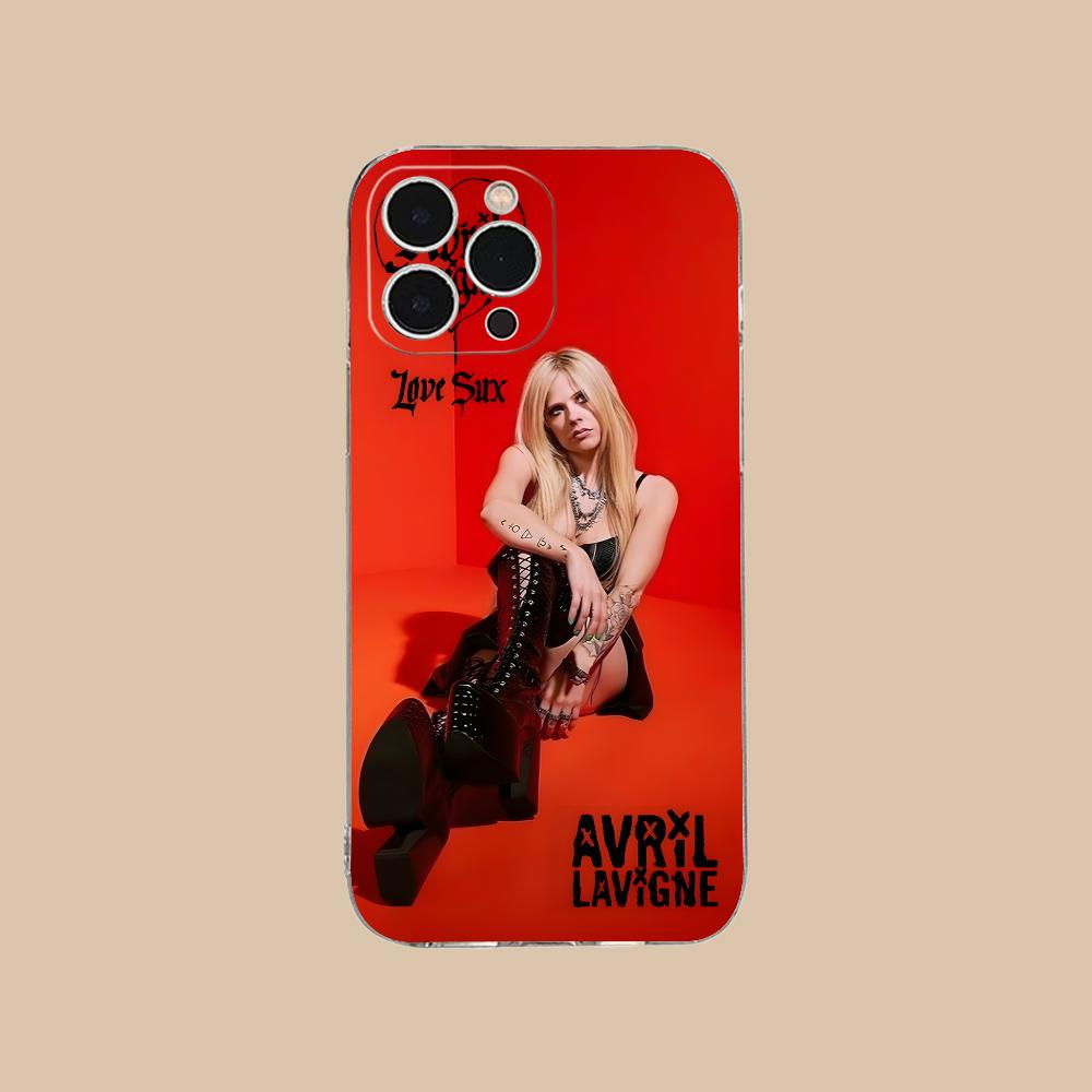 Avril Lavigne Clear TPU Mobile Case for iPhone 17 16 15 14 13 12 11 X XR XS Air Pro Max Plus Mini Colorful Cover