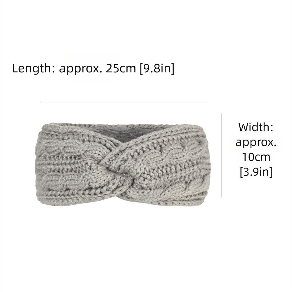 Fleece Lining Winter Headbands Wide Edge Hair Band Fashion Knitted Headbands  Hair Accessories