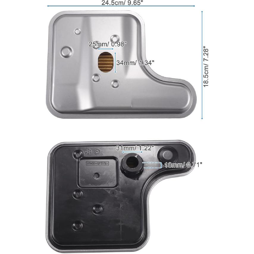 ACROPIX Automatic Transmission Filter Oil Pan Fit for Ford Escape 2009-2012 No.9L8Z7A098B/9L8P7G186CD - Pack of 1