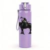 1PC Horse western dark silhouette print 750ml colorful plastic sports water bottle leakproof pop up lid with straw for outdoor work home use