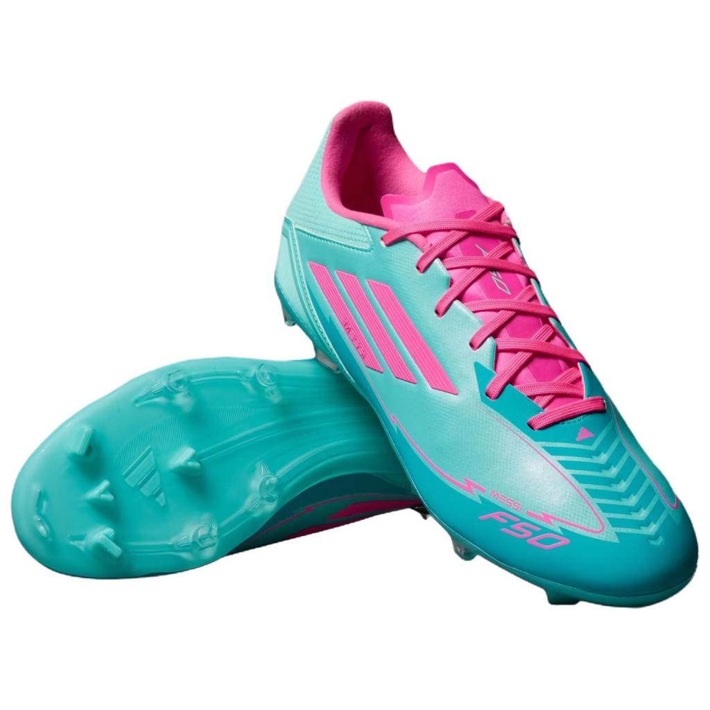 Adidas Messi Adizero F50 League FG MG La Vida Tropical Pack Unisex Sneakers Teal Flash-Aqua Lucid-Pink IH0928