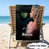 1PC Custom Name Beach Towel Magic Friendship witch Beach Towel, Suitable for Camping, Travel, Beach Accessories, Super Absorbent, Family Gift
