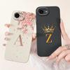 For Apple iPhone 16E 5G Case 2025 New A-Z Crown Letters Cover Soft TPU Len Protective Phone Case For iPhone SE 4 iPhone16e Shell