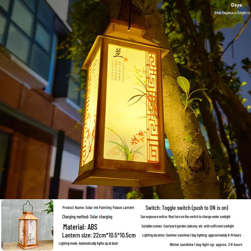 Solar Rattan Lantern with Hemp Rope Handle: Retro Style, 10 High-Brightness LED Beads