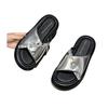 Cool Slippers Women's Summer Wear Fashion 2025 New Rhinestone High-end Platform Sandals Toe Flat Beach Shoes