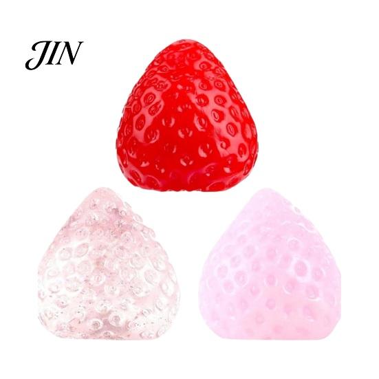 Adult Focus Toy Strawberry Squeeze Toy, Stress Relief Ball for Adults Soft TPR Fruit Shaped Fidget Portable Enhancer Party Favors Christmas