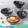 Melamine Black Matte Wide Mouth Noodle Bowl - Drop-Resistant, Perfect for Ramen, Luosifen, Mala Tang
