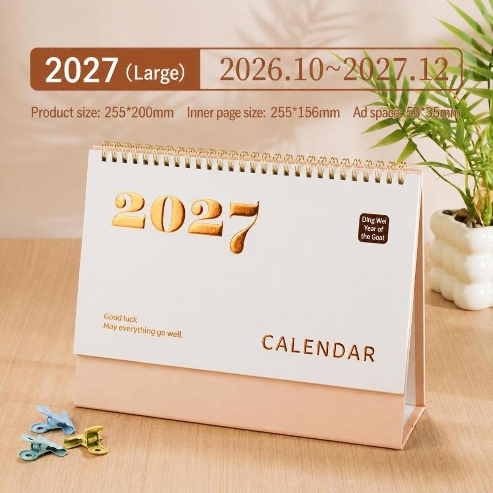 Minimalist Desktop Calendar 2027 Self-Discipline Tracker New Desk Calendar  Workspace