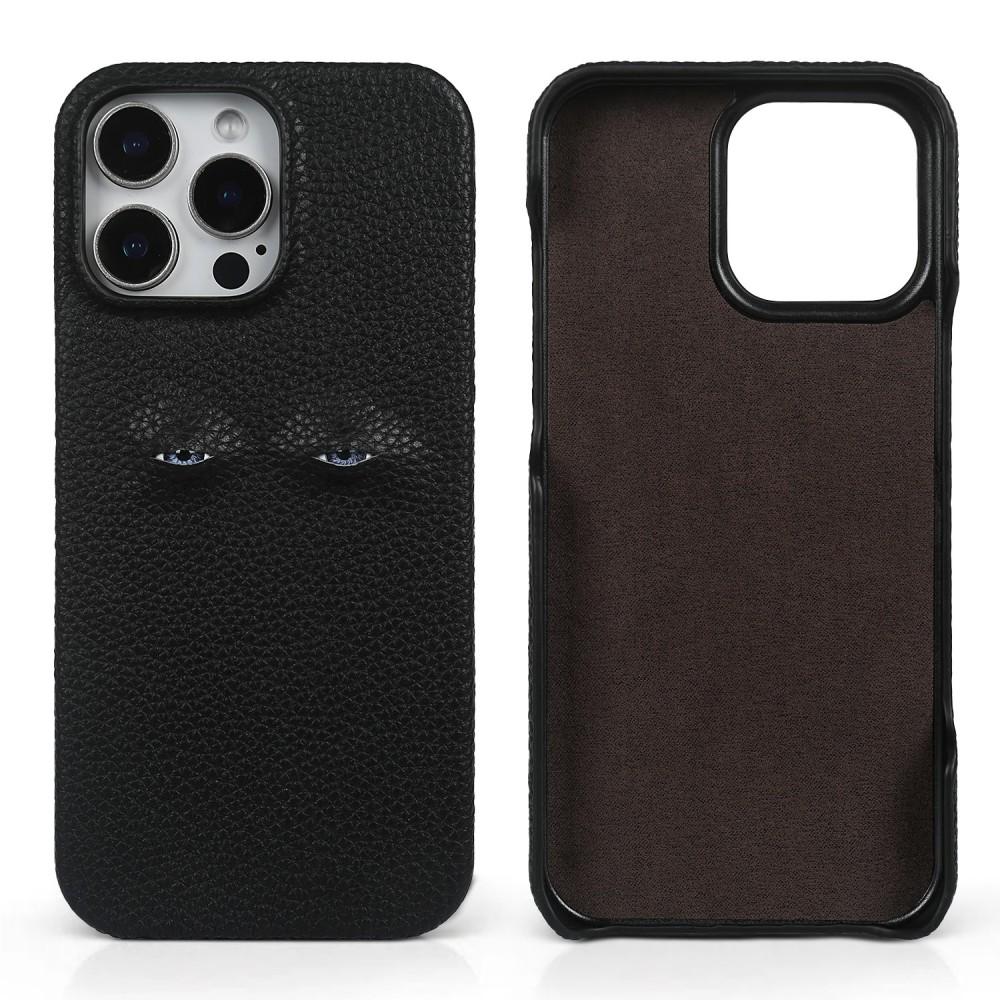 Unique Eye Design Genuine Leather Case for Iphone 16 Pro Max 18Pro 17 14 13 12 Phone Shell Personal Back Protective Coque Capa
