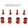 4 Pcs RC Wheel Hex Hub Aluminum Alloy Replacement 12mm Hex Hubs Extension Combiner for 1Celsius10 RC Climbing Car