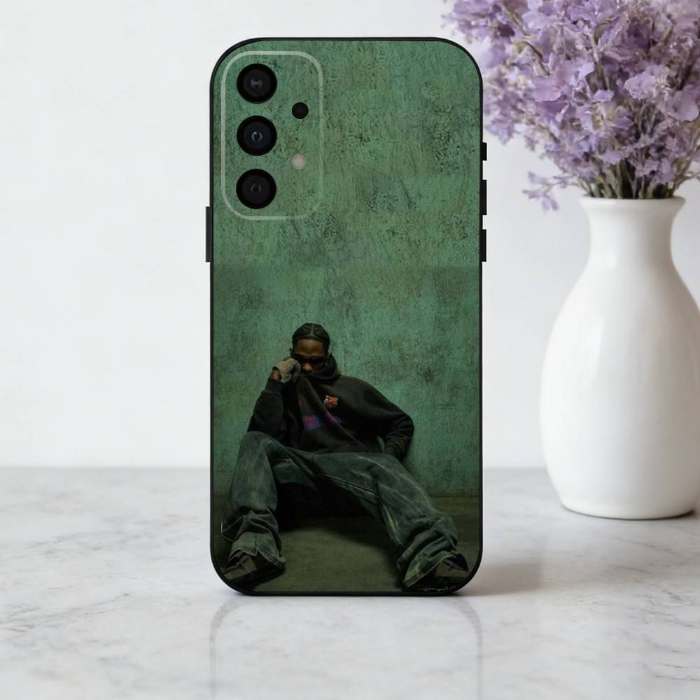 Confident T-Travis S-Scott-T Phone Case For Samsung Galaxy A73,A72,A71,A70,A53,A52,A51,Soft Silicone Black Cover