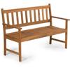 Banc de jardin 2 places - Fieldmann - FDZN 4013-T - Bois d'acacia - 122x57x85 cm - Charge max 190 kg