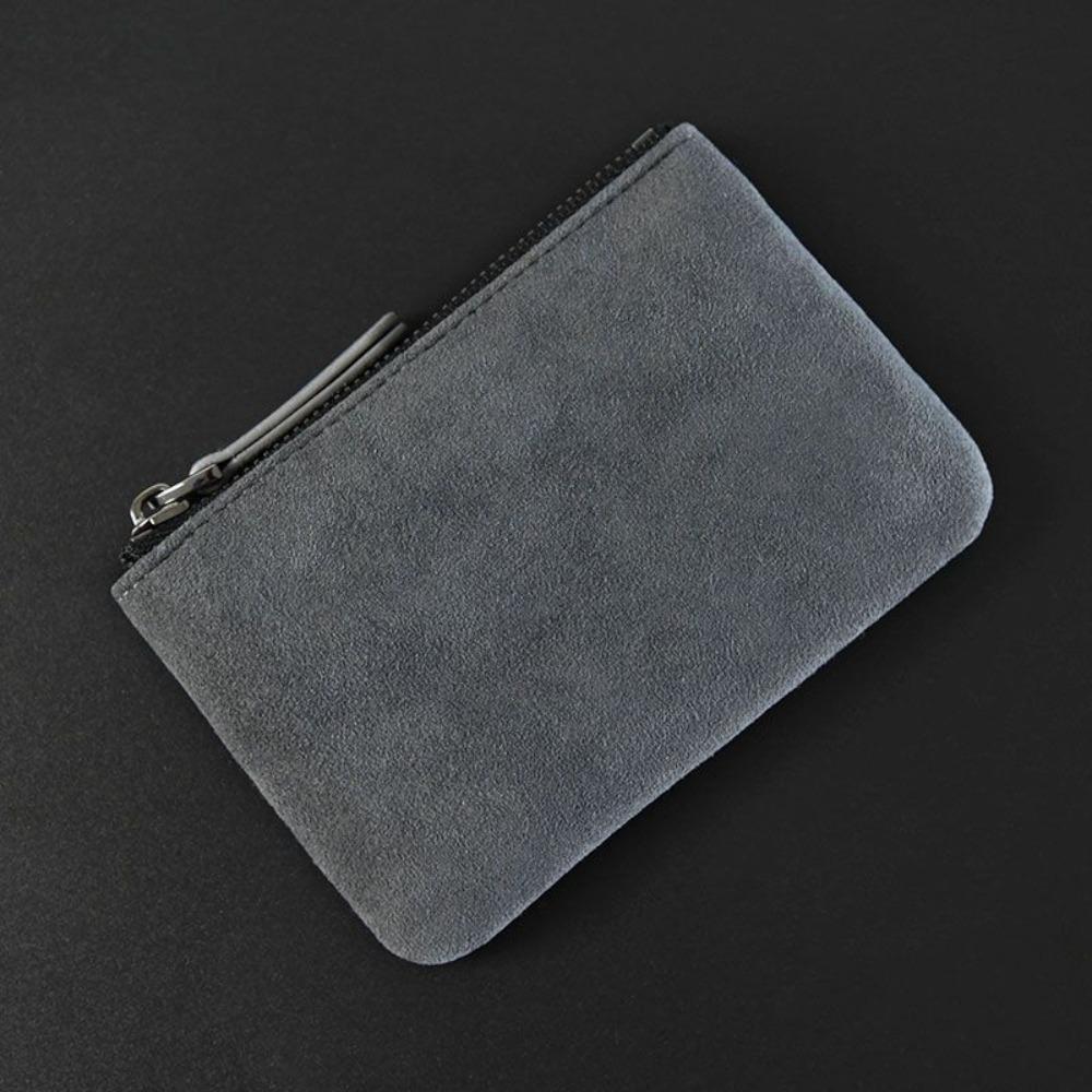 

Classic Zipper Short Wallets Mini Portable Card Holder PU Key Pouch Women Men
