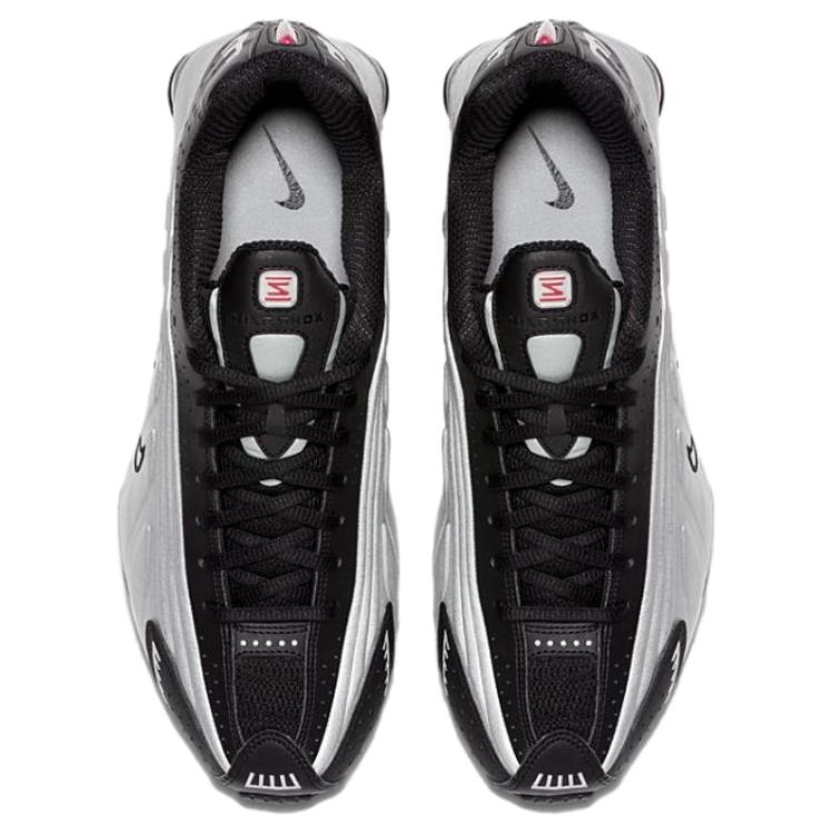 Nike Shox R4 Y2K Retro Running Shoes Comfortable Low-Top Sneakers Unisex sneakers Silver Black BV1111-008(2024)