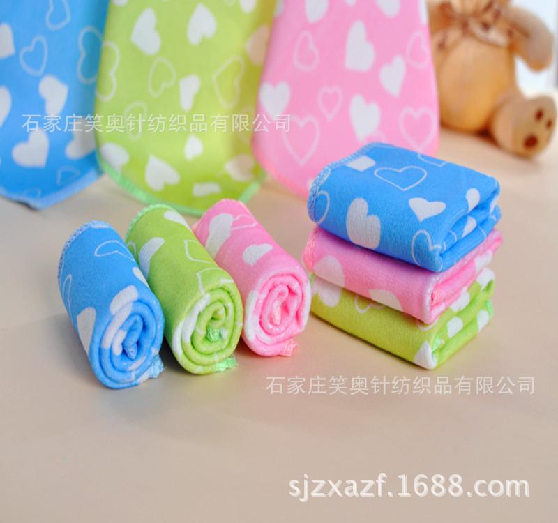 Microfiber Heat Transfer Flower Square Towel Soft Absorbent Children's Hand Towel Cleaning Towel
