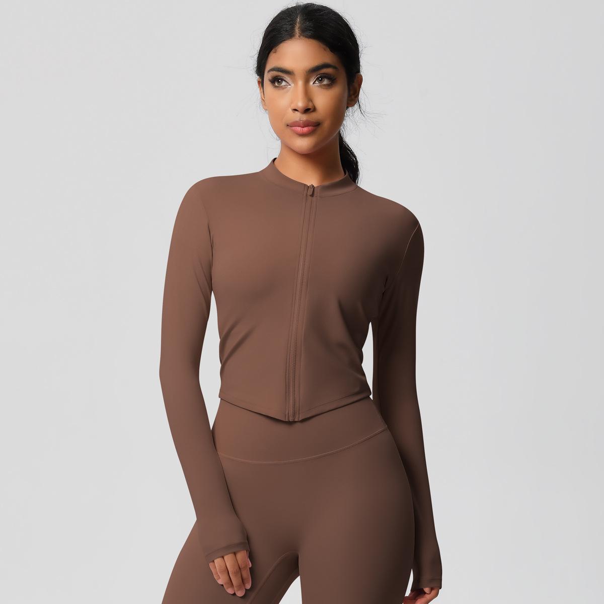 

Naked Tight Zipper Jacket, Quick Drying Breathable Yoga Top, Casual Running And Fitness Top For Women S