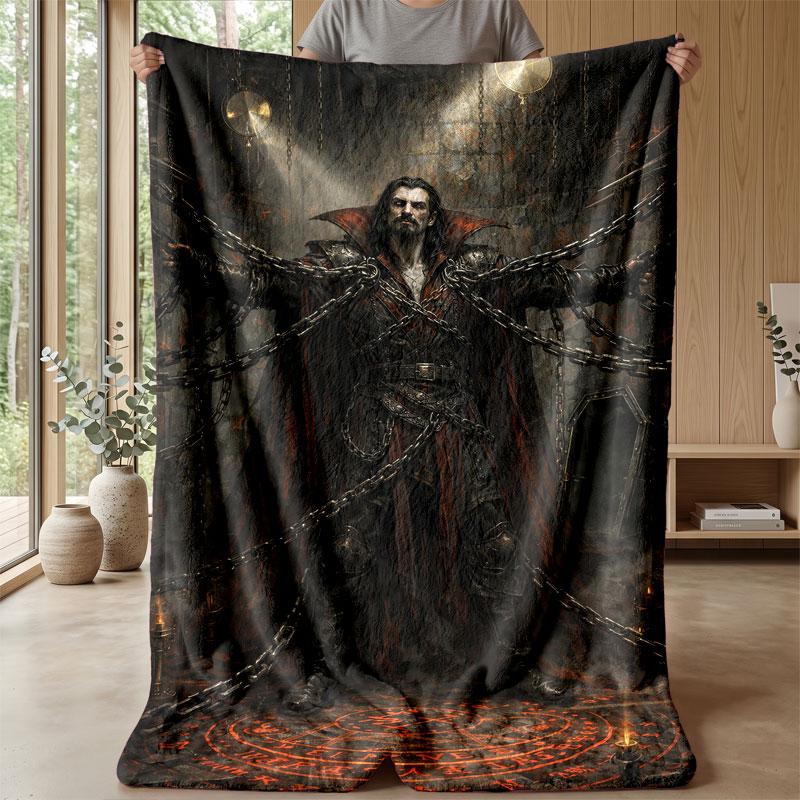 Soft Flannel Blanket Lightweight Cozy Bedroom Living Room CoverDracula
