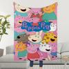 P-PeppaS-ES Blanket Throw Super Cosy Plush Living Room Sofa Couch Childish Birthday P-PigS Gifts