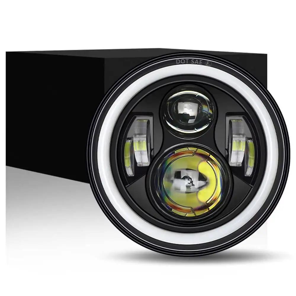 Universal 7 Inch Led Car Motorcycle Headlight DRL H4 Headlamp For Harley BMW Yamha Honda 7" Headlight