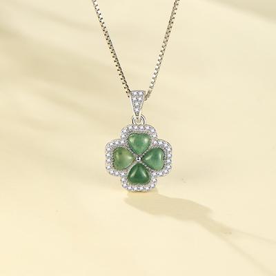 Four-leaf Clover Necklace Women's New Chinese-style New Year's Tide Light Luxury Niche Collarbone Chain
