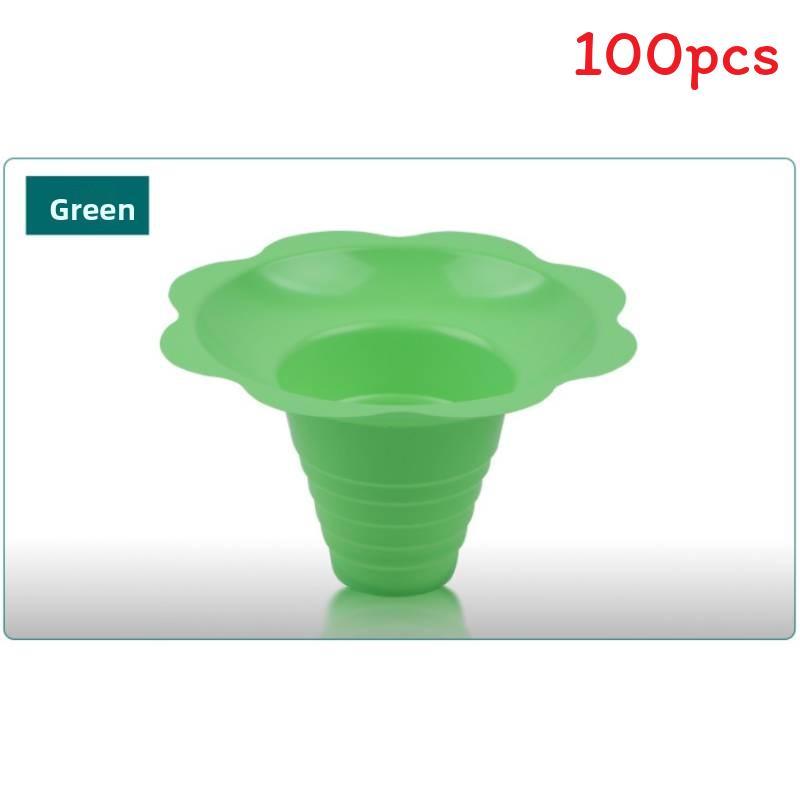 Disposable Snowflake Ice Cups For Dessert Shops 4oz 8oz Pet Material Creative Design