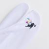 KYOETSU Embroidered Tabi Socks with Japanese Pattern and Tabi Cover Cat Women's Non-Slip (Sizes 23-24cm, Design)
