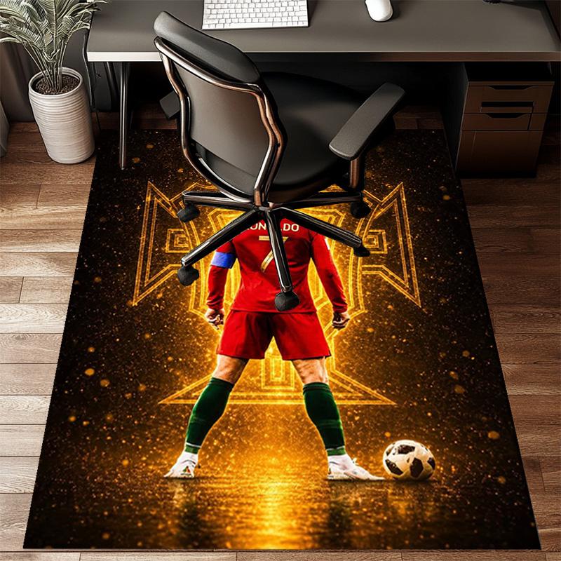 Cristiano Ronaldo Rug Game Carpet, Floor Mat for Bedroom Living Room Entryway Rug, Home Decor Idea Gift for Christmas Birthday