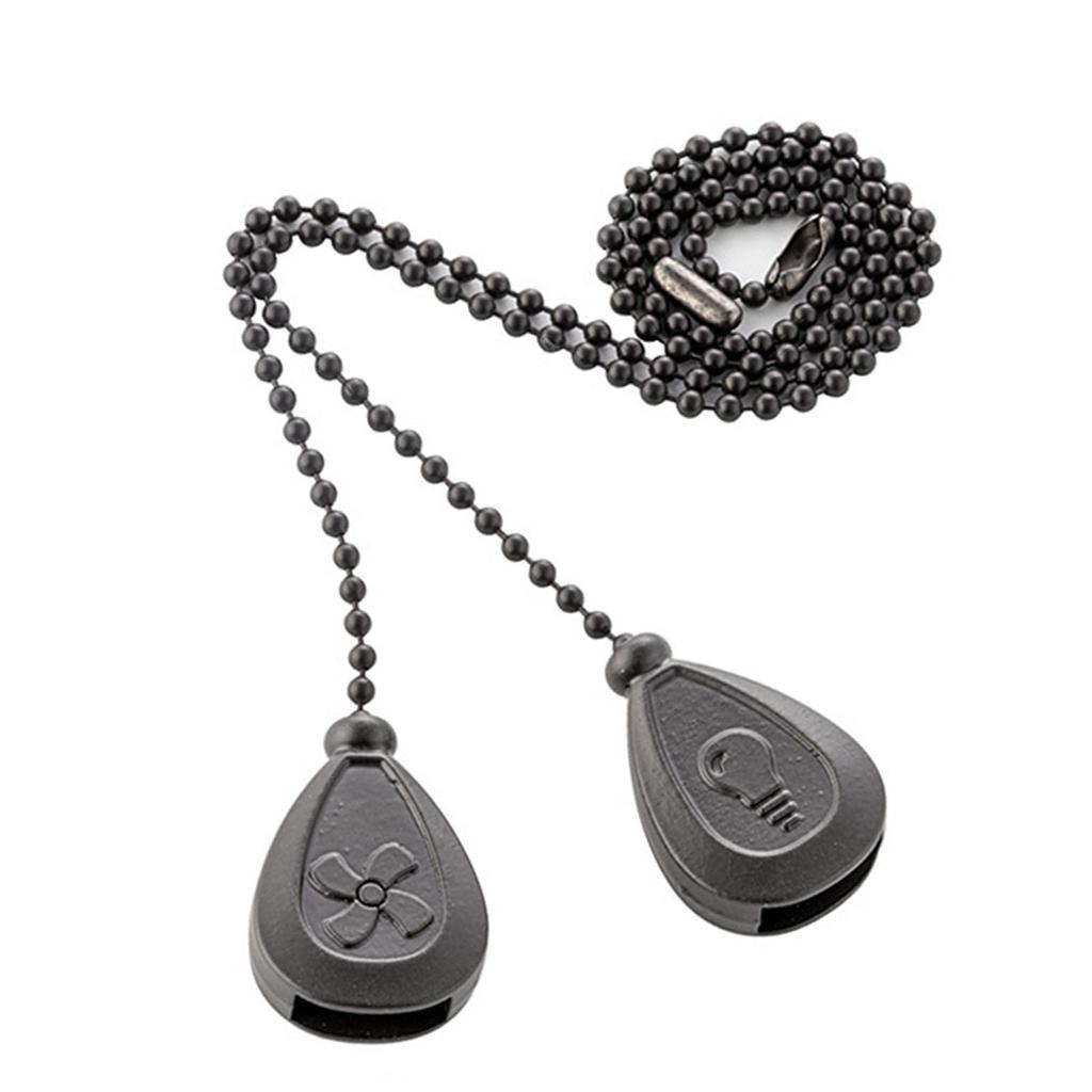2pcs Ceiling Fan & Light Pull Chain Extensions Decorative Pendants with Connectors Elegant Ceiling Fan Pull Chains set