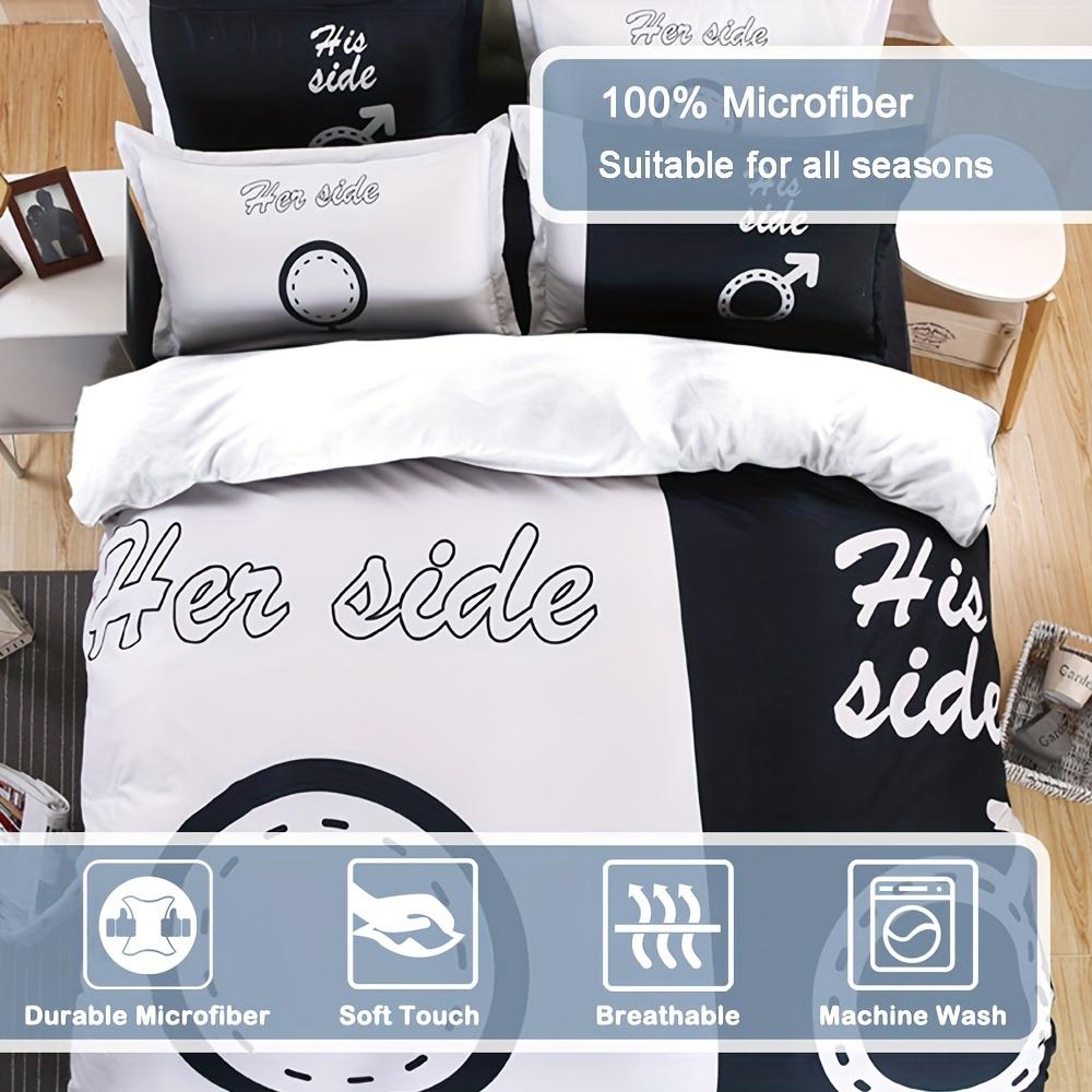 Пара черно-белых мужских и женских символов с принтом на все сезоны — фото 4