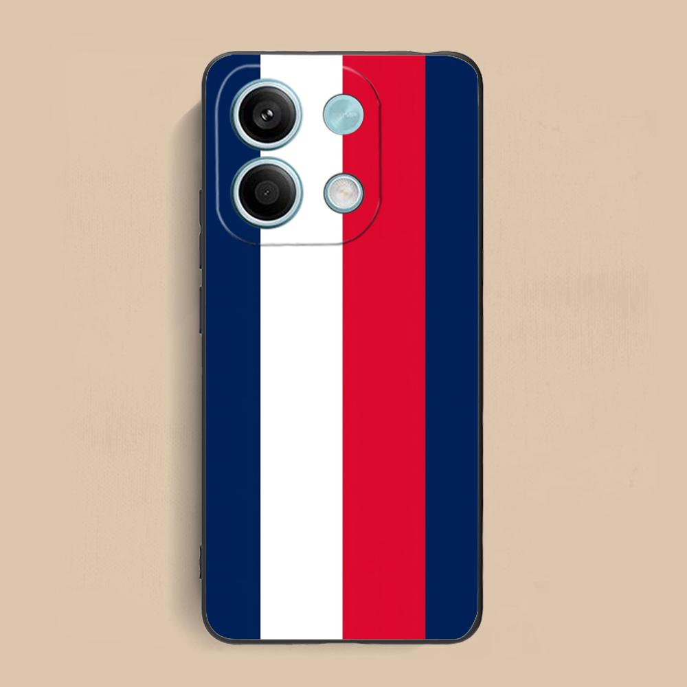 Red Blue Stripe Mobile Phone Case for Xiaomi Redmi Note 14 13 12 11 S Pro Plus 4G 5G Colorful Printing Cover Pretty Luxury Cover