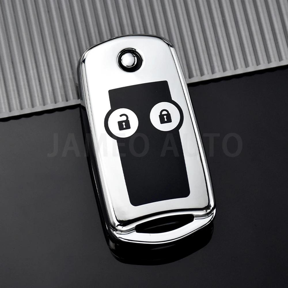 2 Buttons Tpu Flip Car Key Shell For Honda Civic Dio Fit Crv Hrv Accord Odyssey Jazz Folding Cover Protector