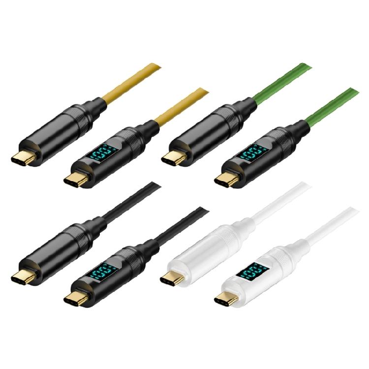 Fast PD100W Charging & Data Transfer Cable with Double USB C Port and 8K Video Transmission Efficient