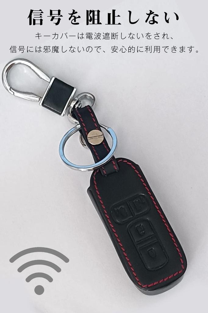 Key Cover for Honda NBOX Key Case Key Shell, 3. Genuine leather / 4 buttons / black