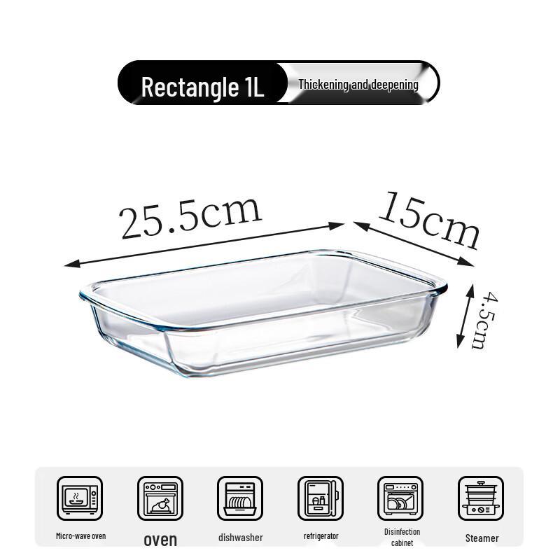 Heat-Resistant Glass Baking & Steaming Dish Set