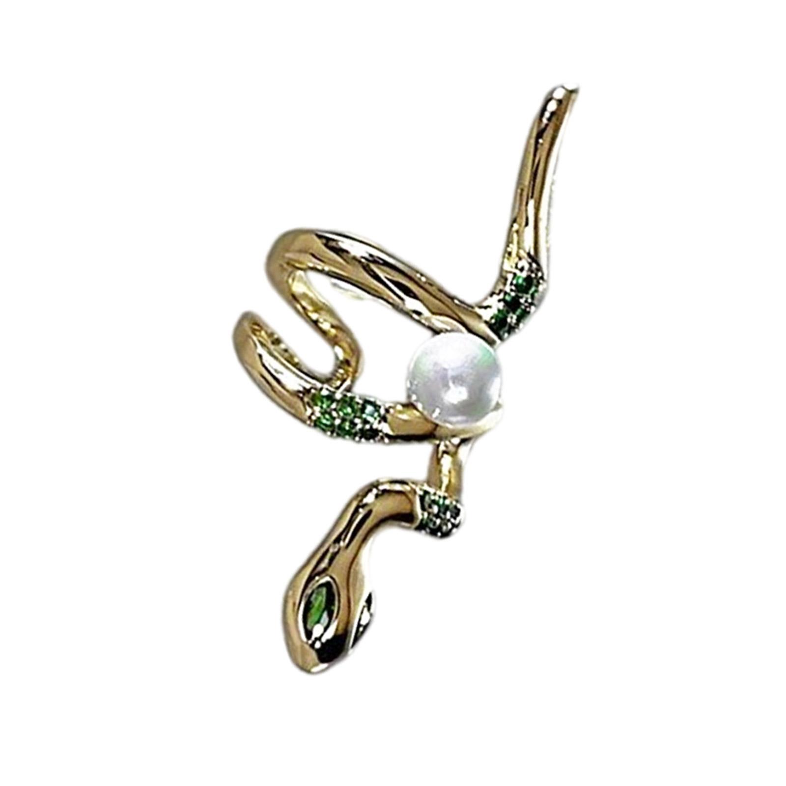 

Легкие серьги-клипсы в виде змеи, удобные для путешествий, уникальные серьги-каффы в виде змеи для модных личностей золотой