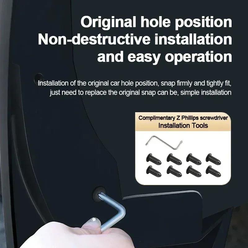 For VOLVO XC90 2016- 4PCS Car Anti-splash Mud Flaps Front Rear Fender Wheel Cover Guard Mudguard Splash Guard Accessories