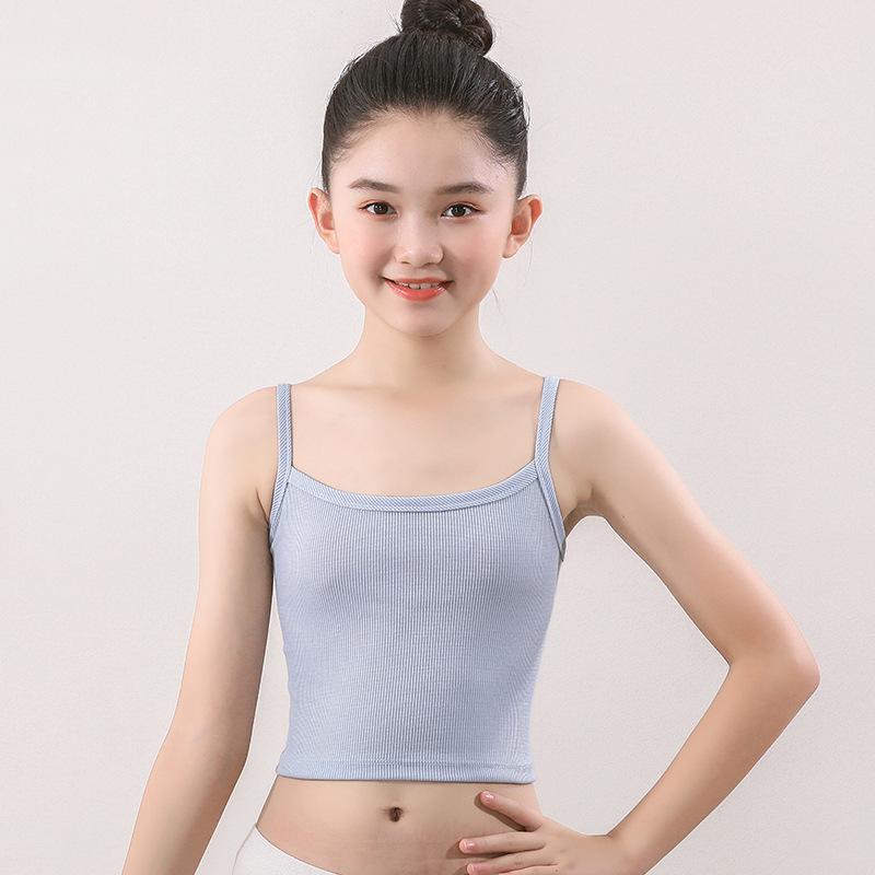 Korean Style Sling Training Vest for Puberty Growing Girls Aged 12-16 Developmental Inner Undergarment for Junior Senior High School Big Kids