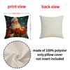 Christmas Pillow Case Snowman Print Decorative Cushion Living Room Festive Atmosphere Arrangement Sofa Pillow