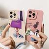 Fashion Lady High Heel Girl Women Coffee Miss Phone Case For iphone 12 11 14 13 15 Pro Max X XS MAX XR SE 2020 7 8 Plus Covers