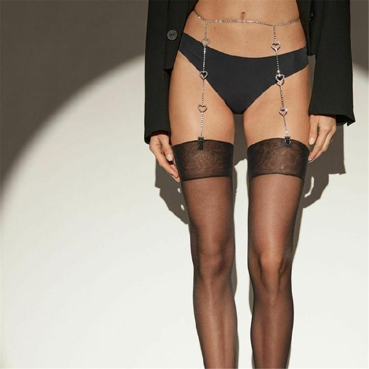 Women Waist Chain Rhinestones Garter Clip Sexy Leg Chain Antislip Suspender Clip Thigh Belt Body Jewelry Waist Decors