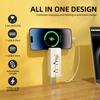 Retractable Socket Rotates Electrical Outlet Extender Charging Extension Power Socket Strip Adjustable Length for Nightstands