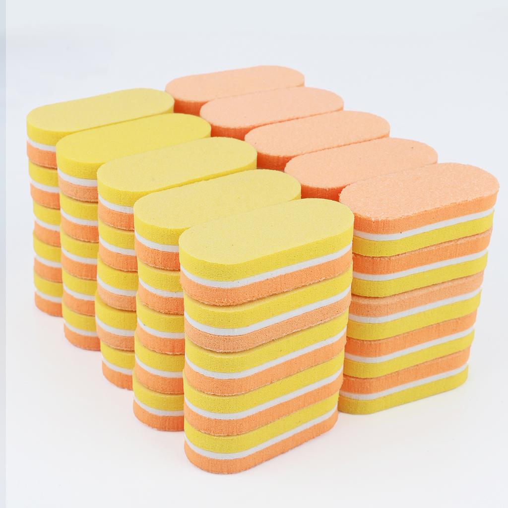 50 pcsProfessional Mini Nail Buffers Files Nail Art Polishing Shiner Sponges Butter Block Primer Manicure Pedicure Sanding Tools